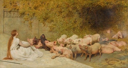 Circe and the Friends of Ulysses (1871) — Briton Riviere