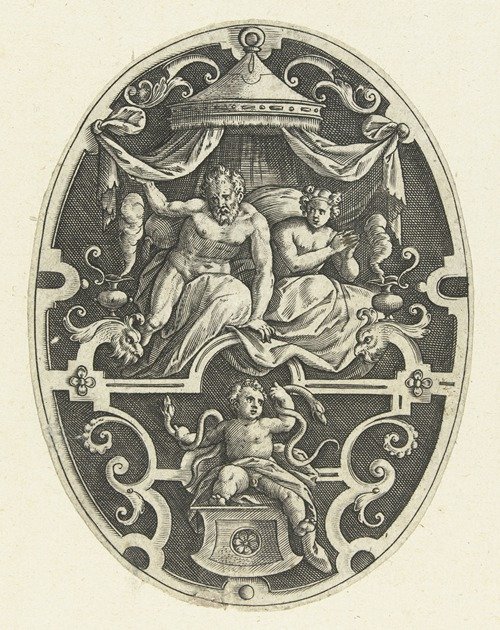 Hercules strangles the two snakes in his cradle (1519-1591)