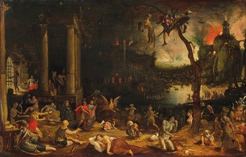 The Cumaean Sibyl leading Aeneas to the Underworld (17th century)