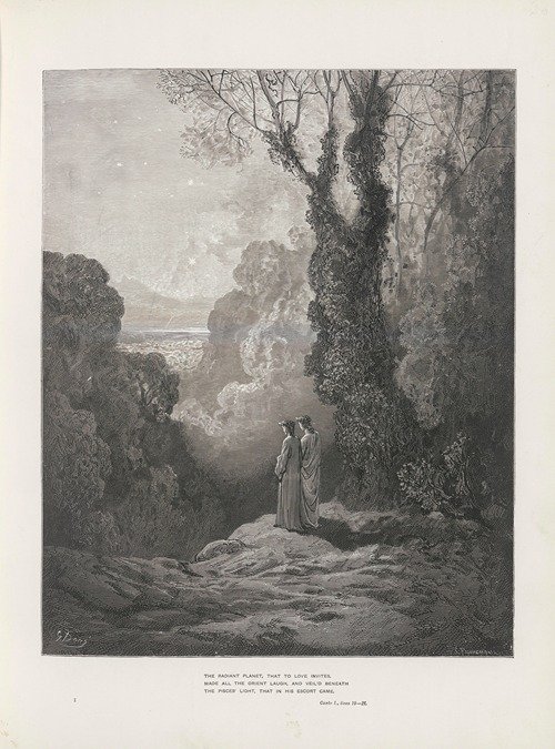 The vision of Purgatory and Paradise by Dante Alighieri Pl.02 (1900)