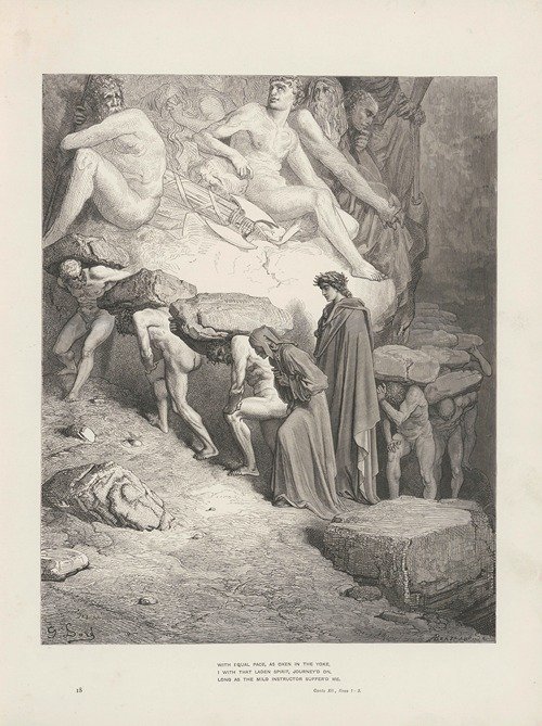 The vision of Purgatory and Paradise by Dante Alighieri Pl.18 (1900)