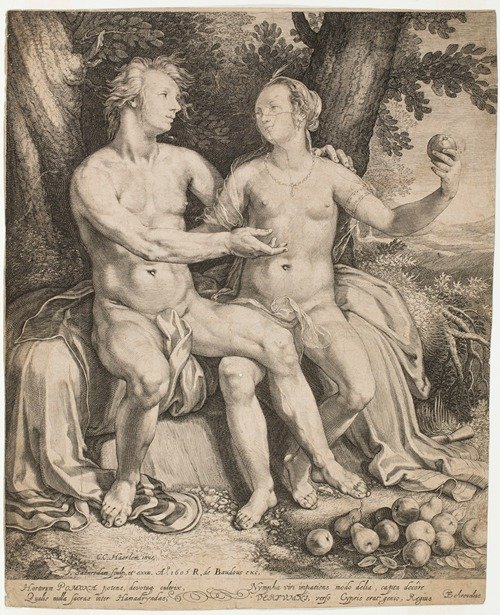Vertumnus and Pomona (1605) — Jan Saenredam