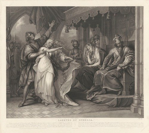 Laertès et Ophélia (after Benjamin West) (1830)