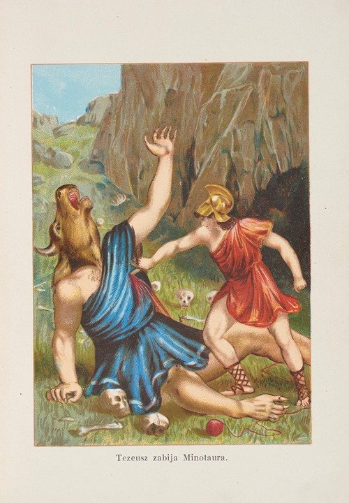 Theseus kills the Minotaur (Tezeusz zabija Minotaura) (1931) — Oskar Hey