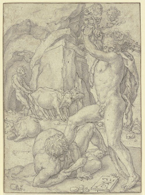 Hercules kills Cacus (1550)