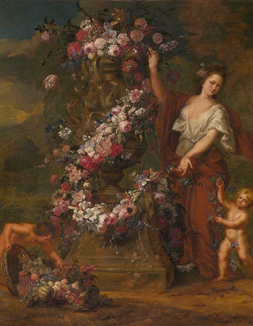 Allegorical Figure with Flowers (1688)