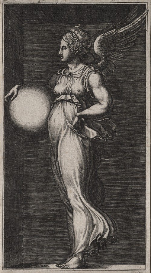 Allegorical Figure Holding a Sphere (mid 1560s)