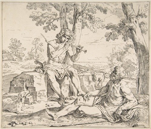 Mercury and Argus (ca. 1630–48) — Simone Cantarini