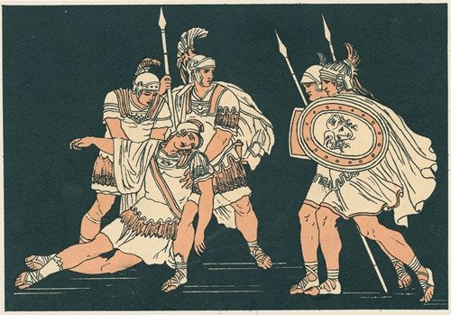 Aeneas and the body of Lausus (1878)