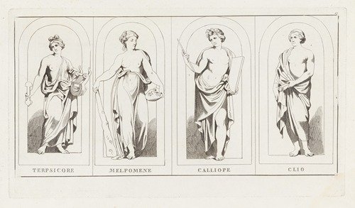 Terpsicore, Melpomene, Calliope, Clio (1825)